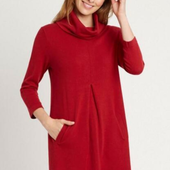 Tyler Boe Sweaters - Tyler Boe Kim Tunic Red Cashmere Sweater Dress